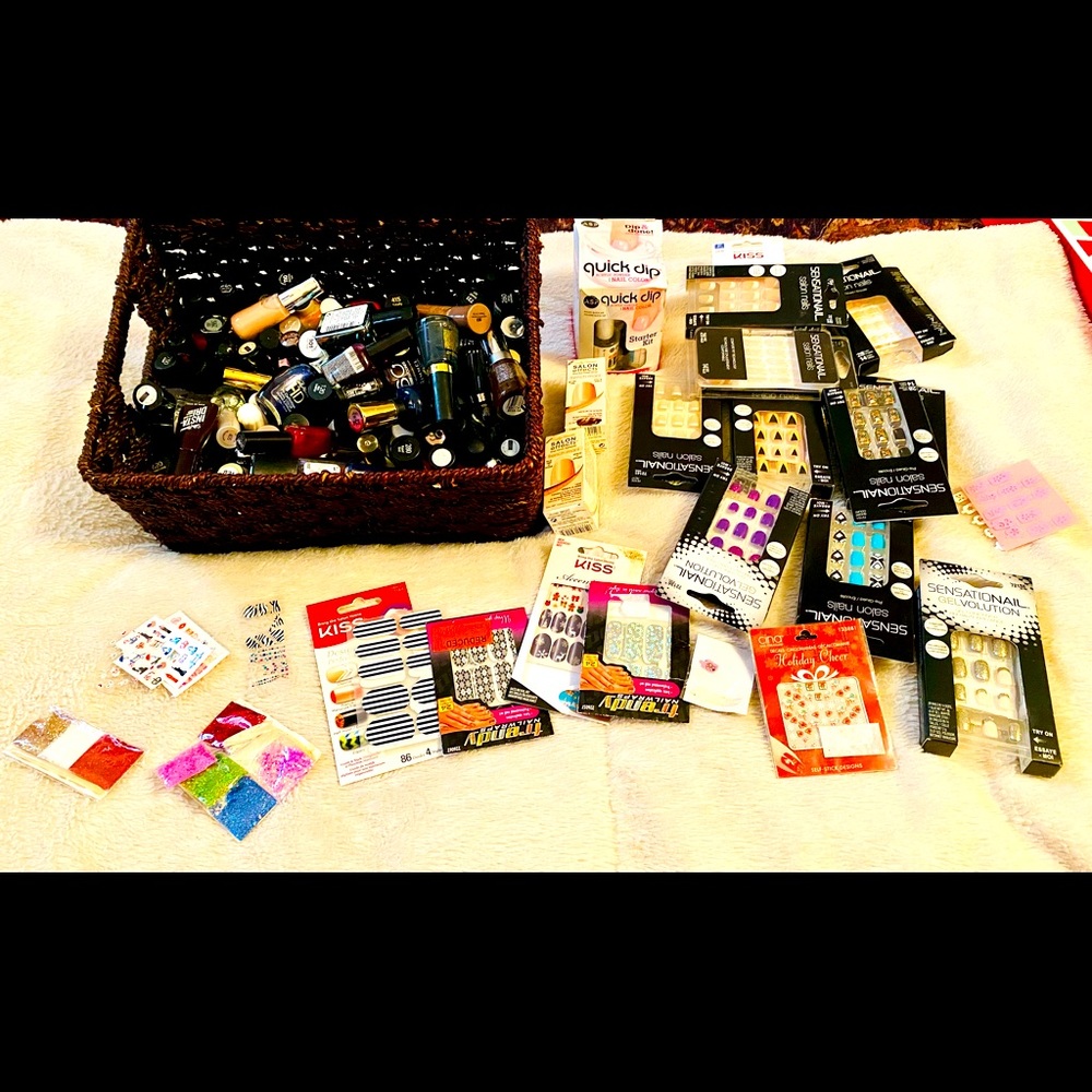 NOT AVAILABLE Lot of nail polish, decals, stencils and much more!